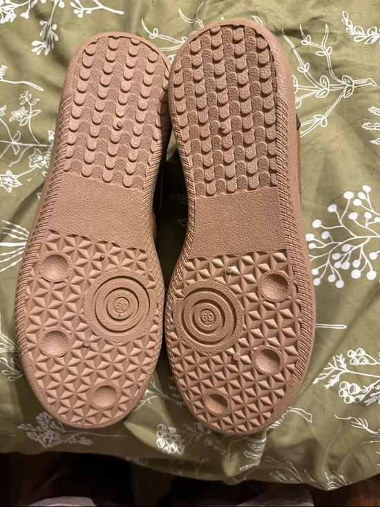 Brown Women's Lace-Up Sneakers with Tan Stripes - Picture 5 of 6